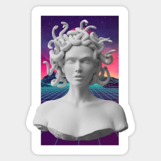 Aesthetic Vaporwave Statue - Medusa v2 Sticker